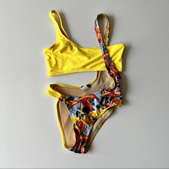 Mint Swim Trina Swimsuit in Yellow Multi - Picture 1 of 7